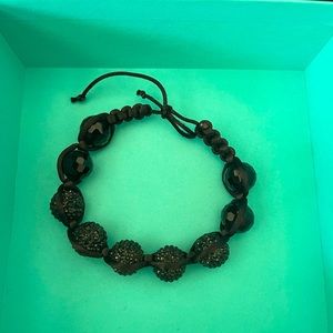 Adjustable unisex black bracelets